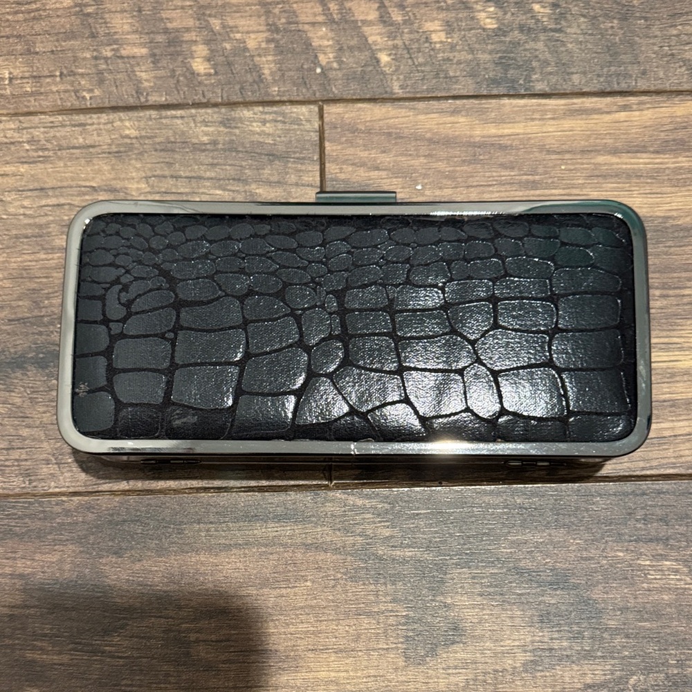 BCBGMaxAzria Black Textured Clutch